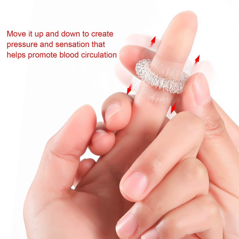 zalati Finger Massager 20pcs Finger Massage Rings Acupressure Massager for