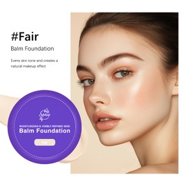 Balm Foundation for Mature Skin - Age-Defying Hydrating Cream Foundation, Medium Buildable Coverage Makeup Blurs Fine Lines & Smooths Texture, Vegan Satin Finish for Older Women (Fair)