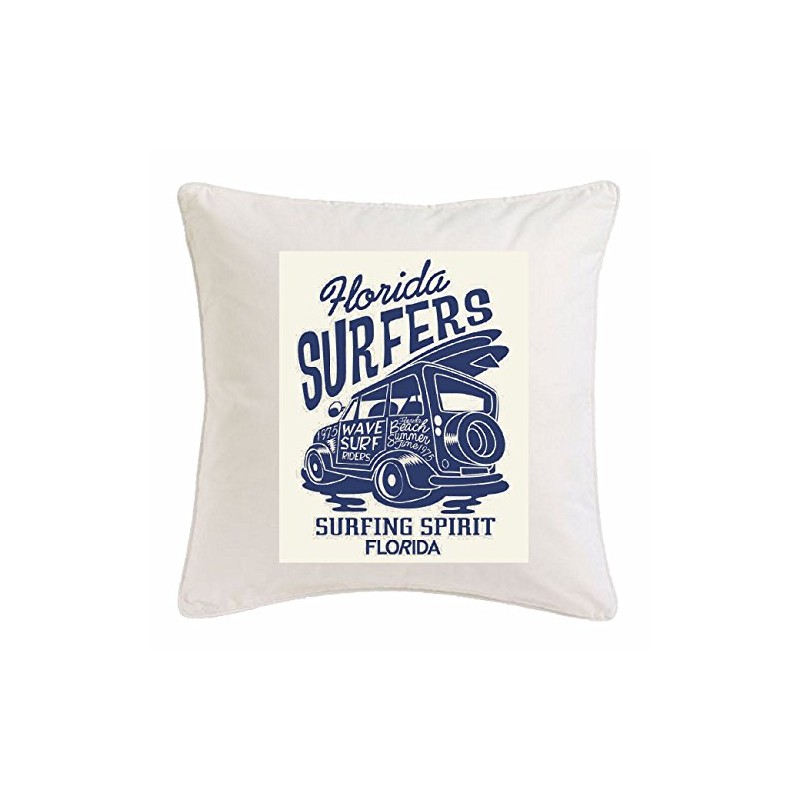 cushion cover pillowcase pillowslip 40x40cm "FLORIDA SURFER SURFING BEACH SURFBOARDS