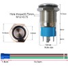 Gebildet 2pcs 0.47 Inch/12mm Stainless Steel Momentary Push Button Switch