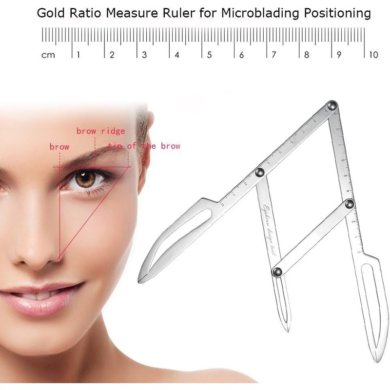 ATOMUS Eyebrow Stencil Positioning DIY Ruler Calipers Microblading Supplies Shaper
