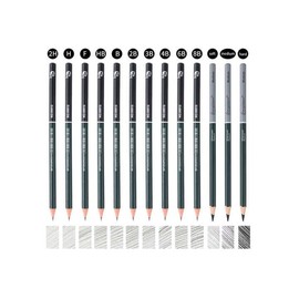 Art Set, 19 Piece Sketch Pencils, Drawing Pencil with Graphite & Charcoal for Sketching Shading & Artists Tools in Portable Case, Art Set & Pro Art Drawing Supplies for Adults, Kids & Beginners