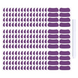 PATIKIL 200 Pairs Sports Eye Black Stickers, Under Eye Black Strips Football Face Stickers Breathable Eyeblack Sticker with Pencil for Baseball Fans on Game Day, Purple