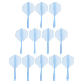 PATIKIL 12 Piece Integrated Dart Shaft and Flight Lightweight Dart Flight Set Blue