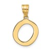 Real and Solid 14K Yellow Gold Polished Bubble Letter O