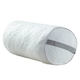 Adjustable Roll Bolster Pillow, Under Knees for Sleeping on Back, Between Legs for Side Sleepers Shredded Cool Gel Infused Memory Foam Insert with Removable Bamboo Cover 20x8