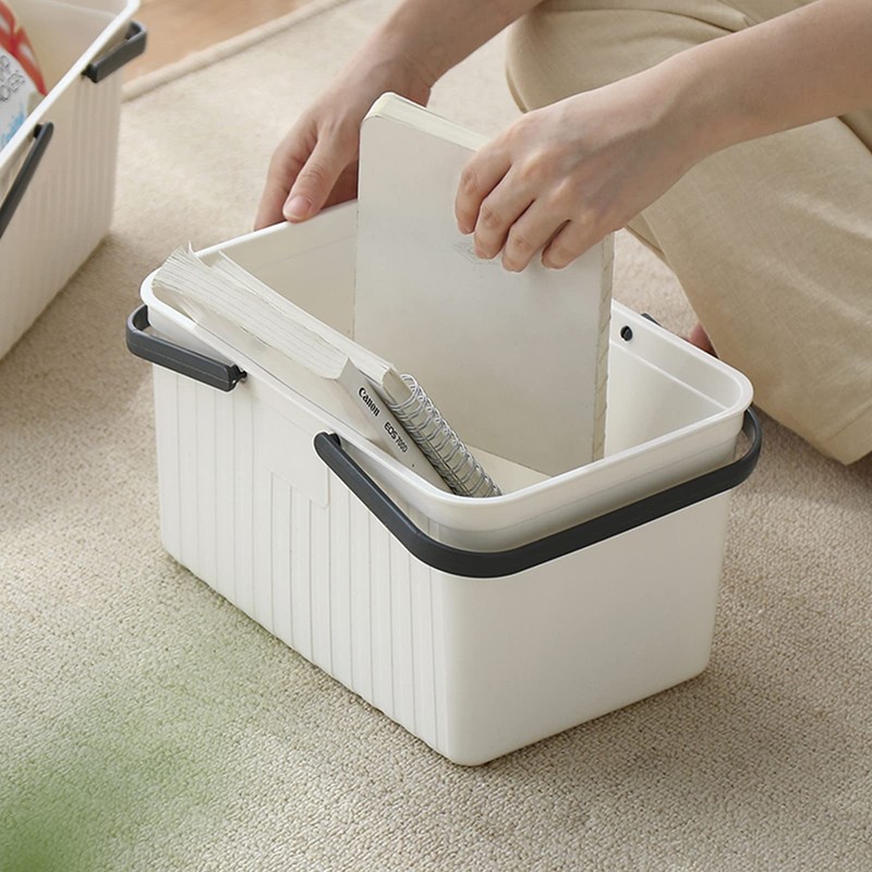 ZOOFOX 3 Pack Plastic Storage Basket with Handle, Portable Shower