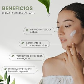 Rusens - Crema Facial Regenerante (Antiedad) 100% Natural, 25+ años, Ideal para piel normal a mixta