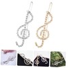Gatuida 2pcs Rhinestone Music Note Hair Clips Lightweight Sparkle Barrettes