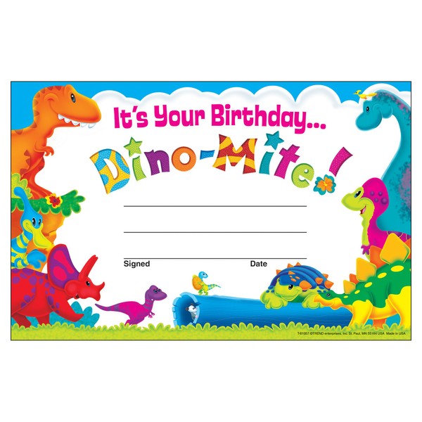 Birthday Dino-Mite Pals® Recognition Awards