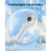 Portable Handheld Fan, 2000mah Rechargeable Battery, 5 Speed Wind, Led