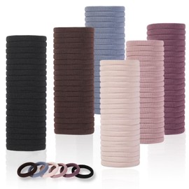 Wonninek【120個セット】ポニーテール ヘアゴム カラフル 太め 太い髪用ヘアバンド 女性用ヘアゴム 結び目なし リングゴム 洗える 輪ゴム おしゃれ カラフル ヘアアクセサリー レディース 髪留めポニーテールホルダー女性 外径4.5cm