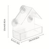 Clear Window Bird Feeder with Suction Cups – Transparent Acrylic