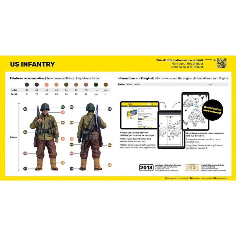 Heller 49601 Modellbausatz Infanterie US