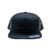 Kimes Ranch Caps Adjustable Snapback Flatlands Trucker Hat, Black/Black, One