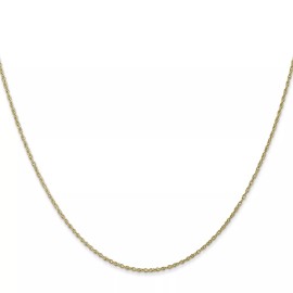 FindingKing 10K Gold .8mm Lite-Baby Rope Chain Necklace Jewelry 14"