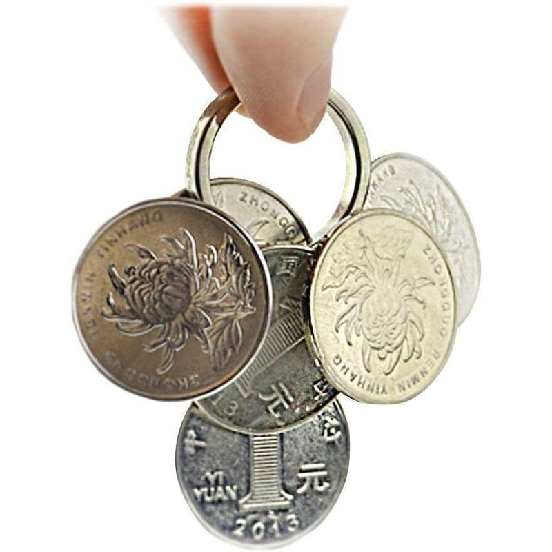 MOMOMAGE Silver Magnetic Engraved PK Ring Magic Tricks for Magician