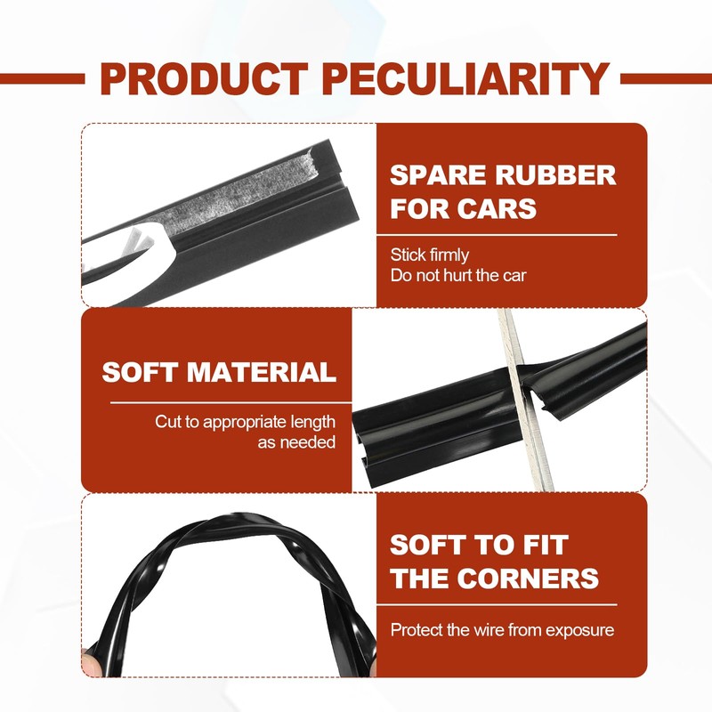 4Pcs Car Wire Sleeve, Car Concealed Wire Cover Line Sleeve