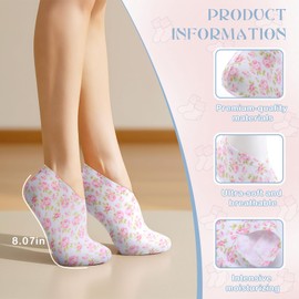 Cutecrop 12 Pairs Moisturizing Socks Overnight Spa Socks for Dry Feet Lotion Sleeping Sock Cosmetic Moisturizing Dry Feet Healing Care for Cracked Skin Women Men (Pink)