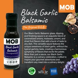 MOB Sauce Black Garlic Balsamic – Glaze, Dipping, and Finishing Sauce That’s Vegan, Gluten-Free with Natural Ingredients Free of Preservatives – 9 fl oz