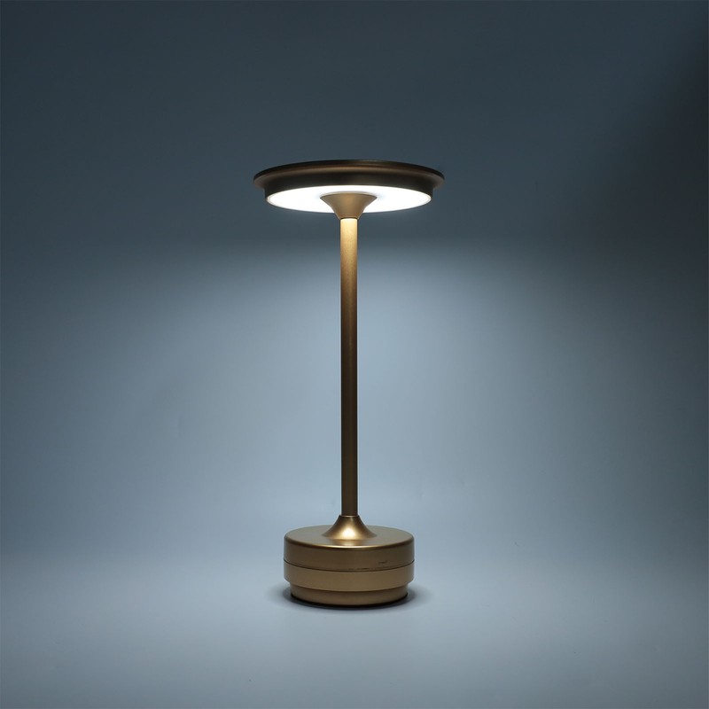 LED Cordless Table Lamp Aluminum Iron 3 Light Source Touch