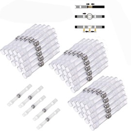 CTRICALVER welded and sealed wire joints, 50 waterproof heat shrinkable butt joints, wire terminals, marine insulated butt joints (transparent white)