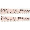 Formal Floral Glossy Medium Square Press-On Nails - 24 Pieces