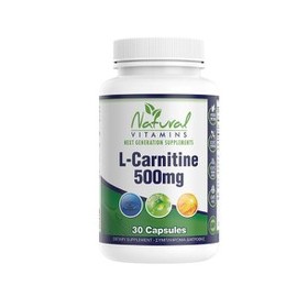 Natural Vitamins L-Carnitine 500mg, 30 Caps