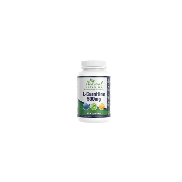 Natural Vitamins L-Carnitine 500mg, 30 Caps