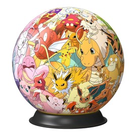 Ravensburger 3D Puzzle 11595 - Puzzle Ball Pokémon Kanto Region - Puzzle Ball Made of Three-Dimensional Puzzle Pieces - for Large and Small Pokémon Fans from 6 Years