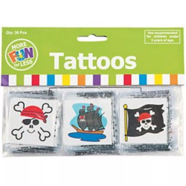Fun Express Pirate Tattoos Temporary 36CT
