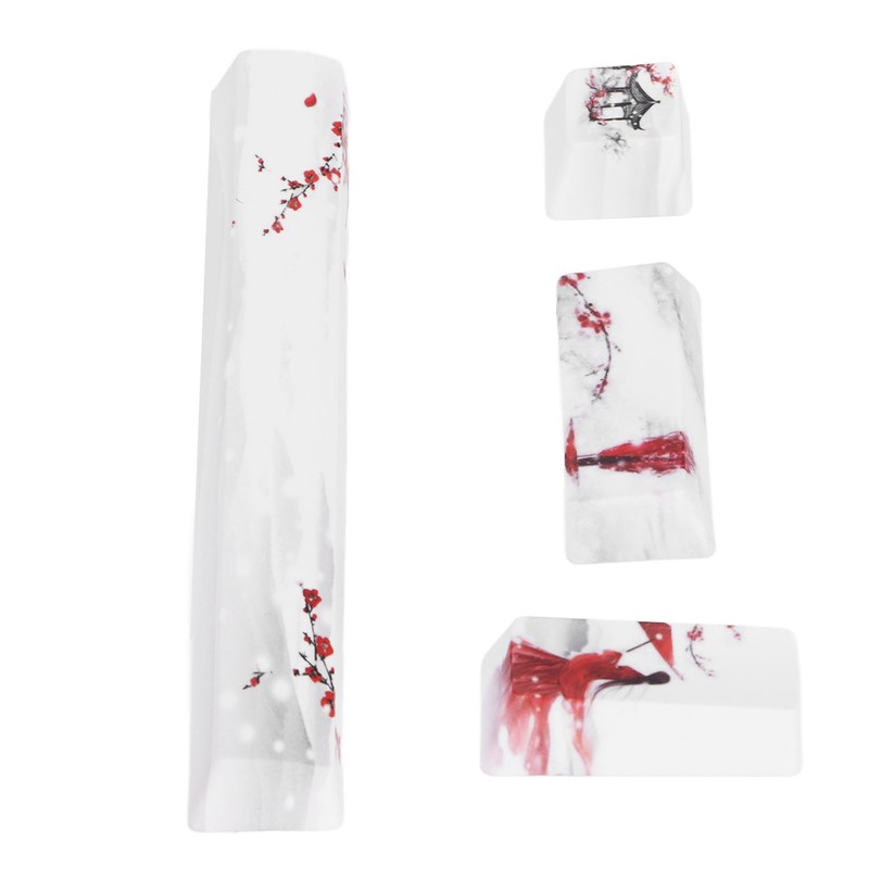 DIY Keycaps Kit Winter Snow Plum Pattern Universal Mechanical Keyboard