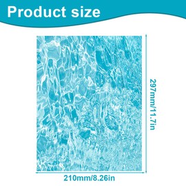 CPJJ 5 Sheets Atlantic Ocean Water Effect Wavy Stream Model Miniature Lake River Stream Diorama Landscape Landscape DIY, a