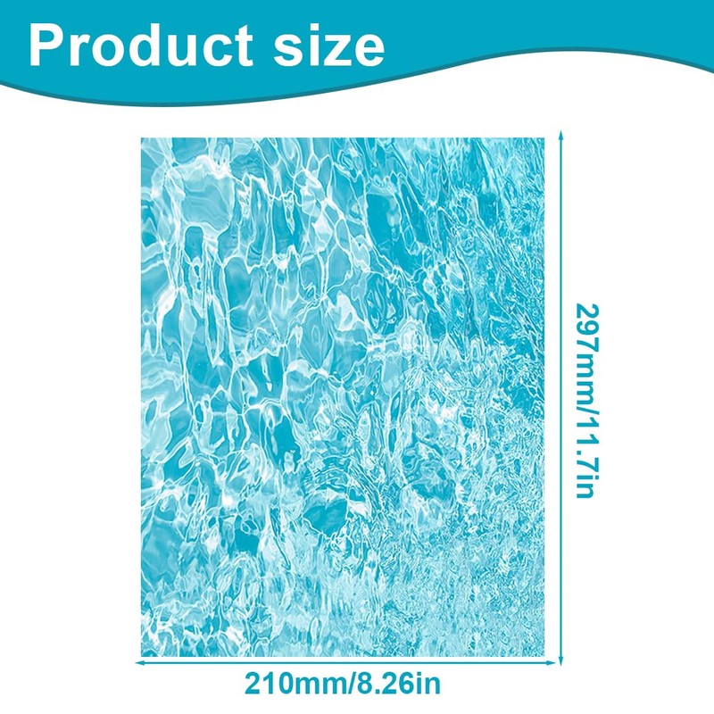 CPJJ 5 Sheets Atlantic Ocean Water Effect Wavy Stream Model