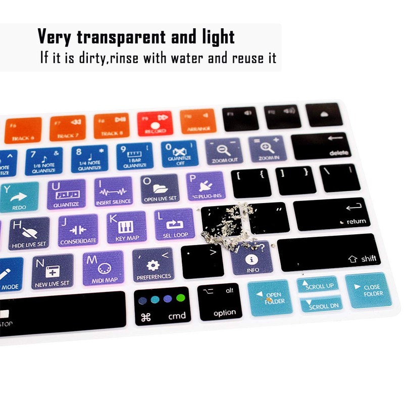 MMDW English Silicone Ableton Live Shortcuts Hotkey Keyboard Cover Skin