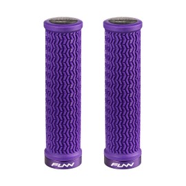 Funn Holeshot Mountain Bike Grips With Single Lock On Clamp, Lightweight And Ergonomic Bike Handle Grips With 22 mm Inner Diameter, Hardened End Bicycle Handlebar Grips For MTB/BMX (Purple)