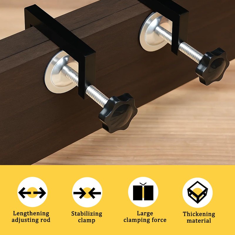 2 Pcs G Clamp for Woodworking, G Clamp with Adjustable