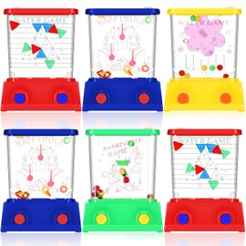 Sumind 6 Pieces Handheld Water Ring Game for Pastime Kids Back to School Gifts Favors Goodie Bags Stuffers Birthday Return Gifts Classroom Rewards Bulk 90s Retro Mini Games(Stylish Style)