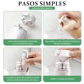 Dispensador de Viaje 4 en 1, Kit de Aseo Personal para Mujer, Botellas Recargables de 30 ml para avión, envases portátiles para cosméticos con