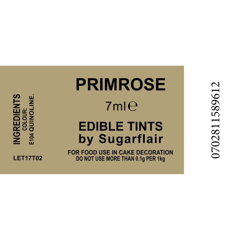 Sugarcraft Sugarflair Colour Blossom Tint Powder Dust Primrose 7ml