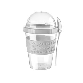 Reusable Yogurt Pots Set of 4 With Lids, Overnight Oats Jar Container with Spoon, 20 Oz 600ml Yoghurt Container, Breakfast Pots To Go, Dishwasher Safe YogHurt Pot (BLUE,PURPLE, WHITE,OCEAN BLUE)