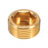 Quickun 3/8" npt Hex Plug Brass Pipe Fitting, Internal Hex