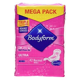 Bodyform Ultra Towels Normal Wings Mega Pack, 3x14