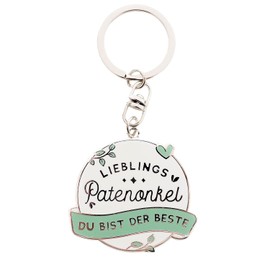 Manahia Keyring Godfather – Favourite Godfather – Du bist der Beste – Christening Gift – Pendant Godfather – Godfather – Godfather Gift – Christening – Godfather – Godfather Announcement, gold