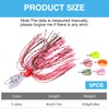 GEDEUBAN 5 PCS Chatter Bait Fishing Lures, Fishing Hooks for