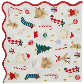 Meri Meri Jolly - Servilletas grandes de Navidad (paquete de 16)