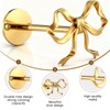 Celblisora 2 Pcs Metal Bow Curtain Holdbacks, Gold Curtain Tiebacks