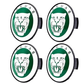 AULPEE Wheel Hub Center Cap Center Logo Emblem Hub Cover 59mm ABS Material Compatible with XE XF XJ F-Type F-PACE Accessories (JG Green)