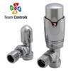 Team Controls Angled Thermostatic Radiator Valve TRV & Lockshield 15mm