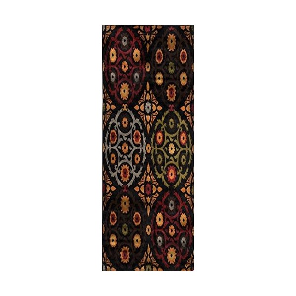 Home Dynamix Royalty Collection Area Rugs, 1-Feet 9-Inch by 7-Feet 2-Inch, Black
